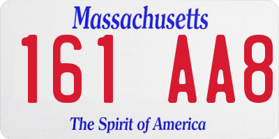 MA license plate 161AA8