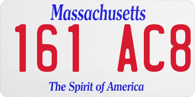 MA license plate 161AC8