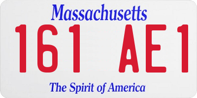MA license plate 161AE1