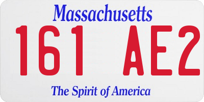 MA license plate 161AE2
