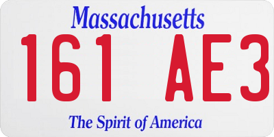 MA license plate 161AE3