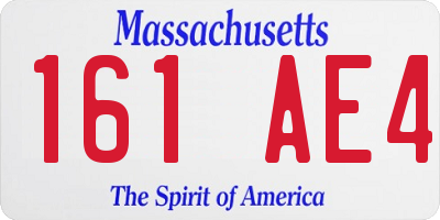 MA license plate 161AE4