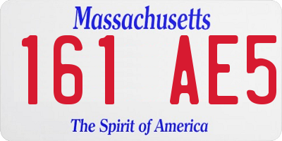MA license plate 161AE5
