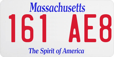 MA license plate 161AE8