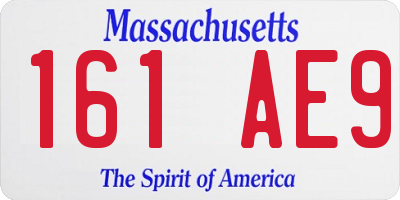 MA license plate 161AE9