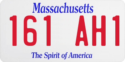 MA license plate 161AH1