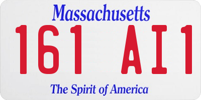 MA license plate 161AI1