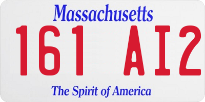 MA license plate 161AI2