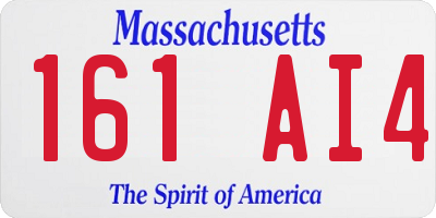MA license plate 161AI4