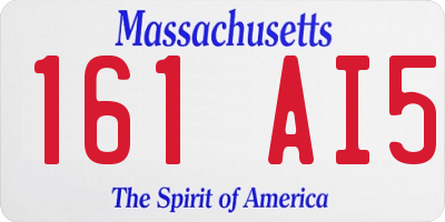 MA license plate 161AI5