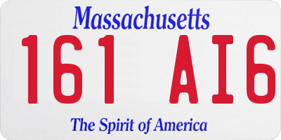 MA license plate 161AI6