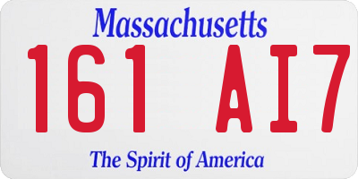 MA license plate 161AI7
