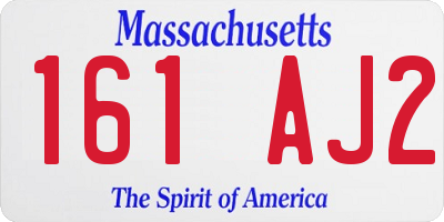 MA license plate 161AJ2