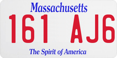 MA license plate 161AJ6