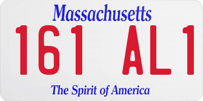 MA license plate 161AL1