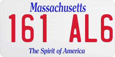 MA license plate 161AL6