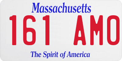 MA license plate 161AM0