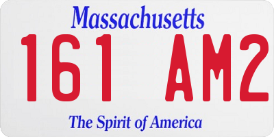 MA license plate 161AM2