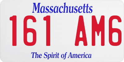 MA license plate 161AM6