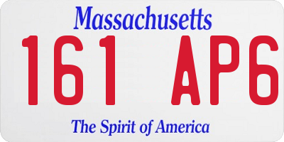 MA license plate 161AP6