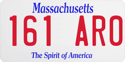 MA license plate 161AR0