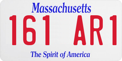 MA license plate 161AR1