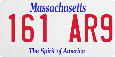 MA license plate 161AR9