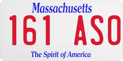 MA license plate 161AS0