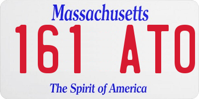 MA license plate 161AT0