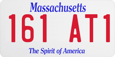 MA license plate 161AT1