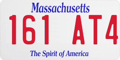 MA license plate 161AT4