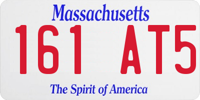 MA license plate 161AT5