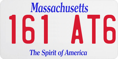 MA license plate 161AT6