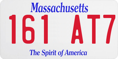 MA license plate 161AT7