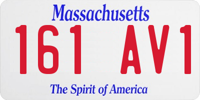 MA license plate 161AV1