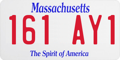 MA license plate 161AY1