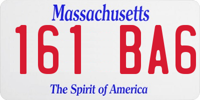 MA license plate 161BA6