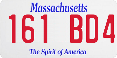MA license plate 161BD4