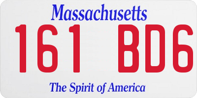 MA license plate 161BD6