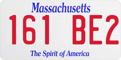 MA license plate 161BE2