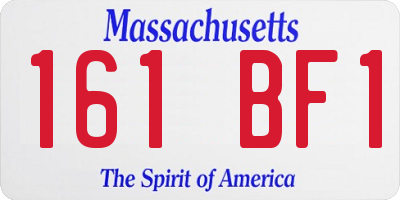 MA license plate 161BF1