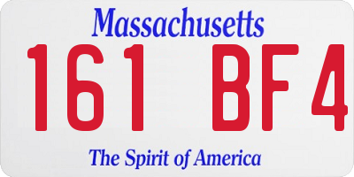 MA license plate 161BF4