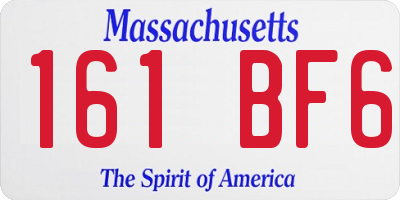 MA license plate 161BF6