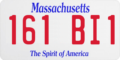 MA license plate 161BI1