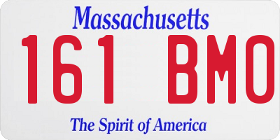 MA license plate 161BM0