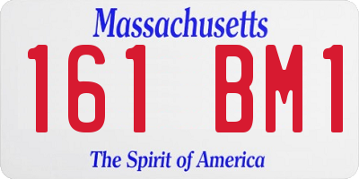 MA license plate 161BM1