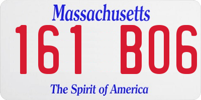 MA license plate 161BO6