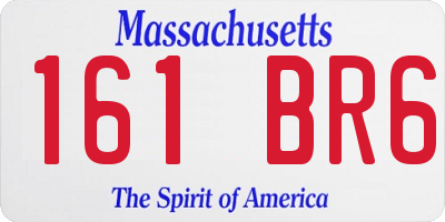 MA license plate 161BR6