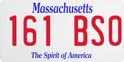 MA license plate 161BS0