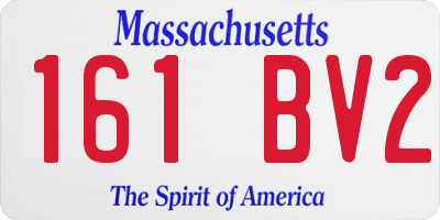 MA license plate 161BV2